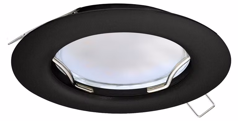 Faretto Ad Incasso Moderno Peneto In Acciaio Nero 1 Luce Gu10 2,8W
