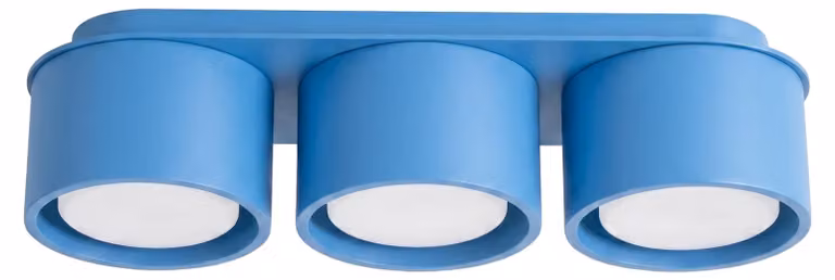 Plafoniera MODO 3 blu Gx53 3xGx53 10W in alluminio 8,2x10,4x32,4 cm Sollux Lighting