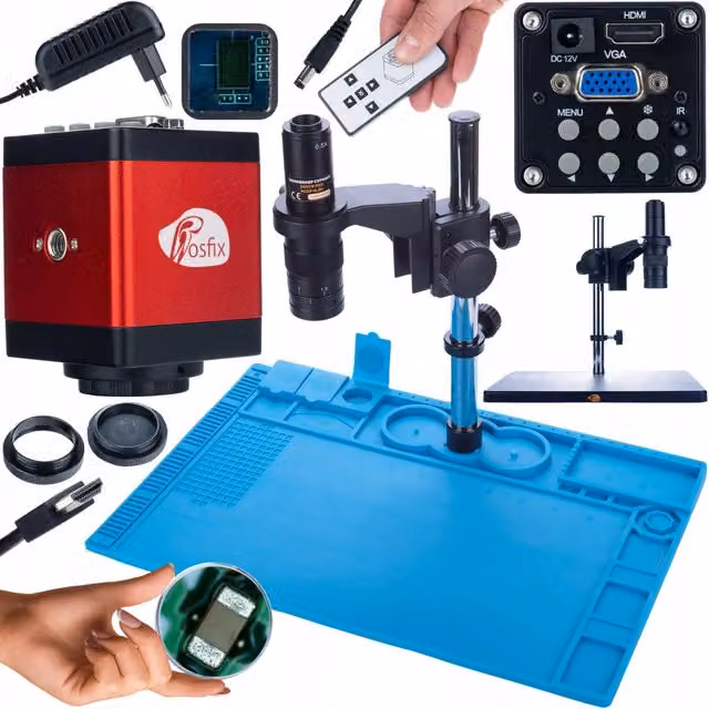 Microscopio Digitale Earth Pro MCEP-0.5X con Camera Draco RED PRO KMDRP-HDMI-VGA 2mp e Base in Silicone Multicolore