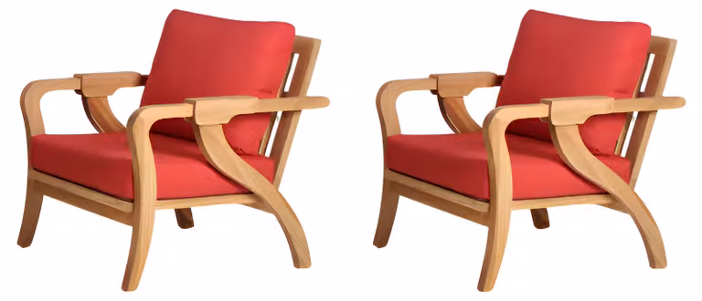 2 sedie, sedia da giardino, sedia moderna, mobili da giardino, sedia rossa