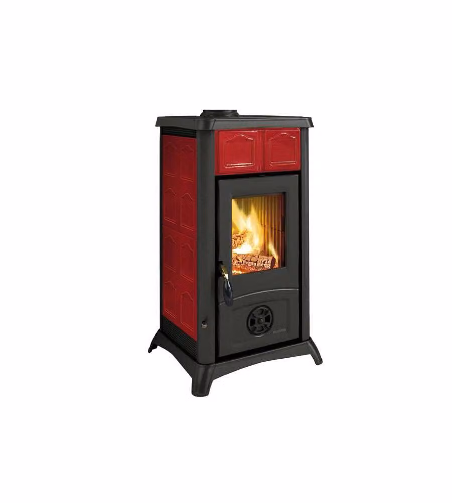 La Nordica Stufa a Legna Gemma Elegance Bordeaux 6kW L: 46 cm, P: 49,5 cm, H: 84 cm – 1