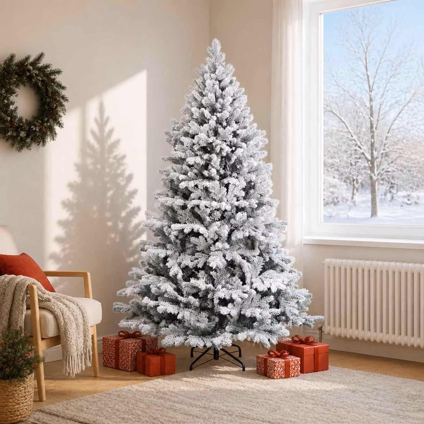 vidaXL Albero di Natale Artificiale con Rami Pieghevoli 180 cm