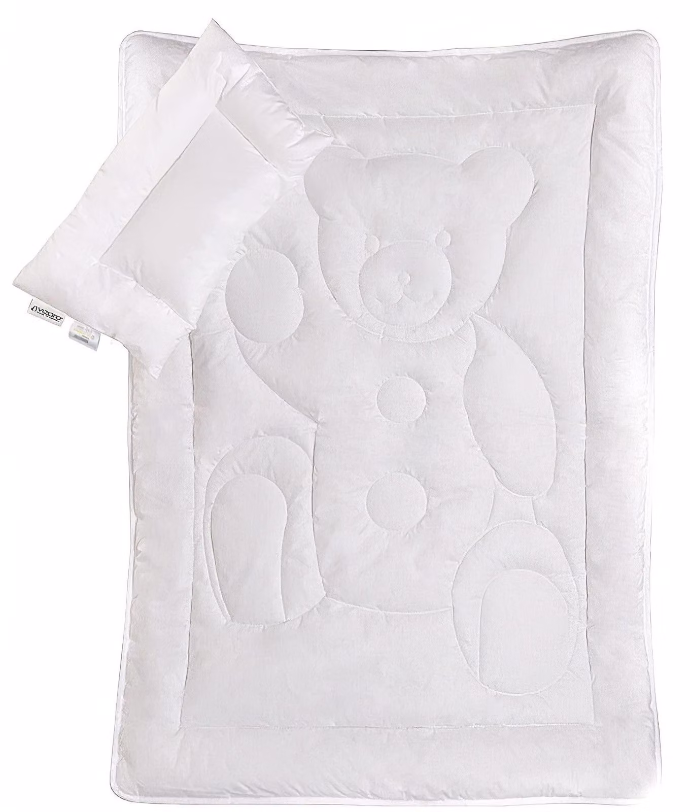 Omgoods - Set copripiumino e federa - 100% cotone - Inverno - Antiallergico (100x135 cm)