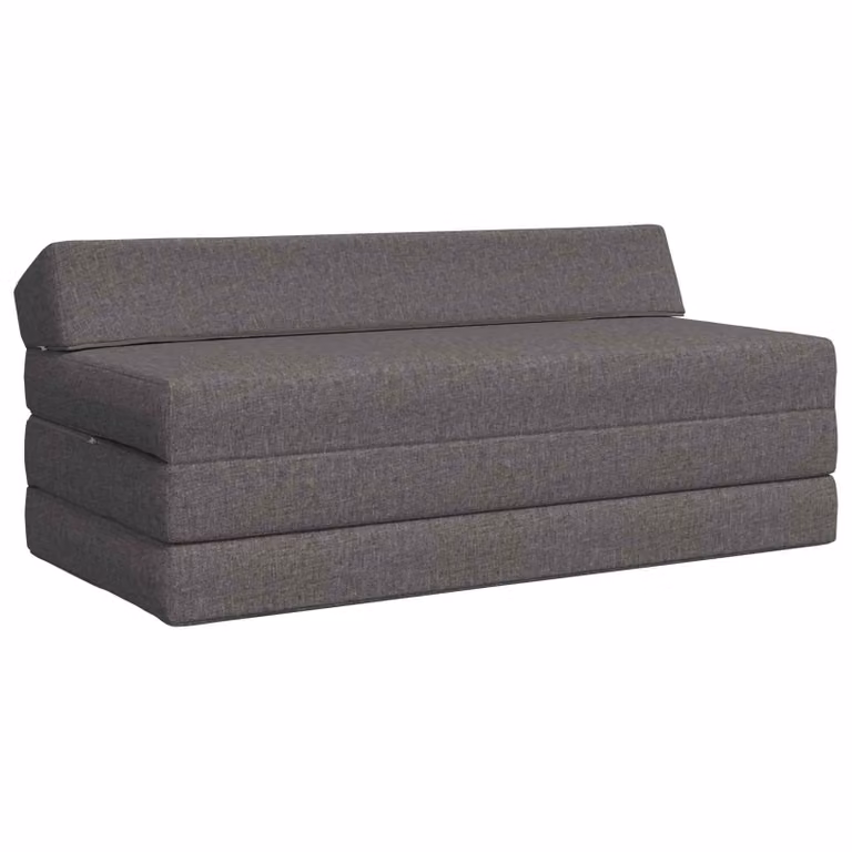 vidaXL Divano Letto Pieghevole Moderno in Tessuto Grigio L: 120 cm, P: 60 cm, H: 49 cm