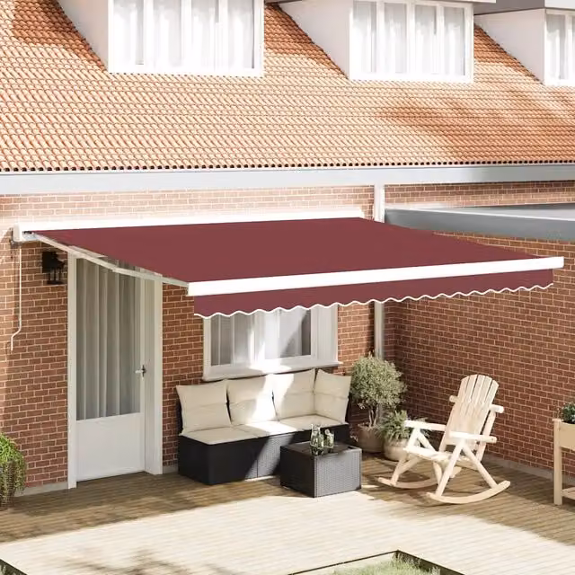 Tenda da Sole Retrattile Automatica Bordò 400x300 cm 3215325