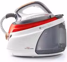 Sistema stirante Polti Vaporella XM84C da 2350 W con pressione 7,5 bar, serbatoio da 1,5 l, colori grigio, rosso e bianco