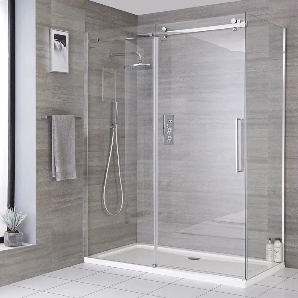 Box Doccia con Porta Scorrevole e Piatto Doccia in Diverse Misure - Portland