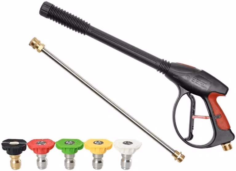 Solidchoice - Pistola a spruzzo ad alta pressione con prolunga e 5 ugelli