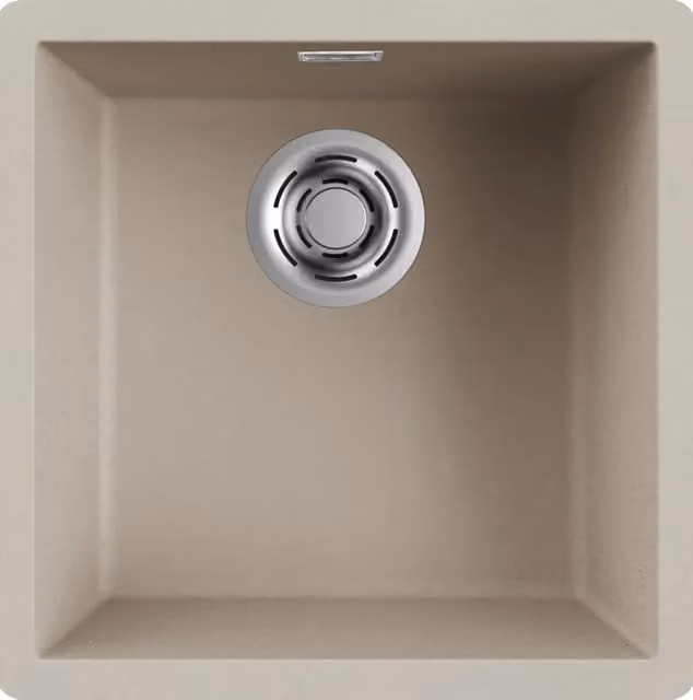 Lavello ZEN 102 45,6X45,6 1 vasca CHAMPAGNE 95