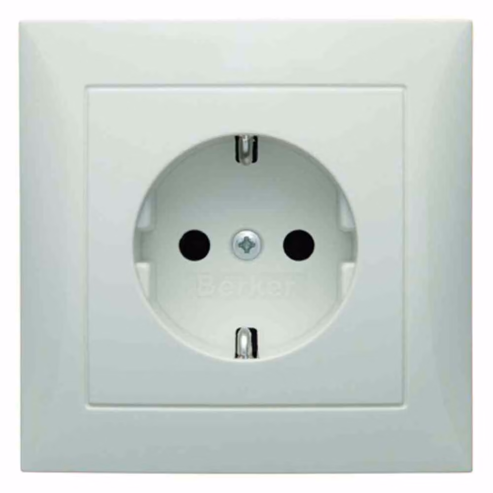 Berker SCHUKO presa di corrente pws/gl con piastra di copertura 47428989