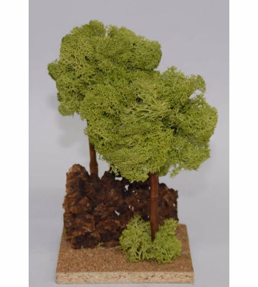 Pini con Muretto - Decorazione Presepe - 19 cm