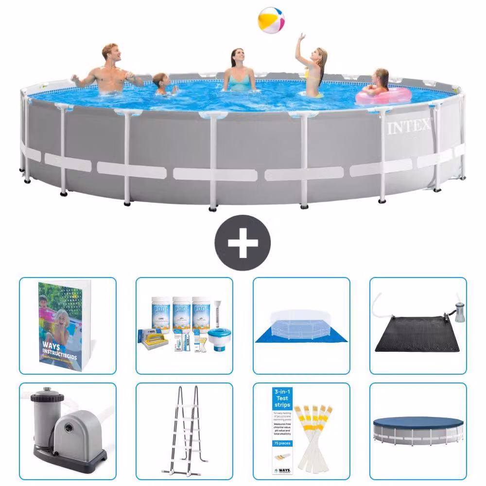 Struttura per piscina a forma di prisma - 610x132 cm - composta da 7 elementi - modello S632