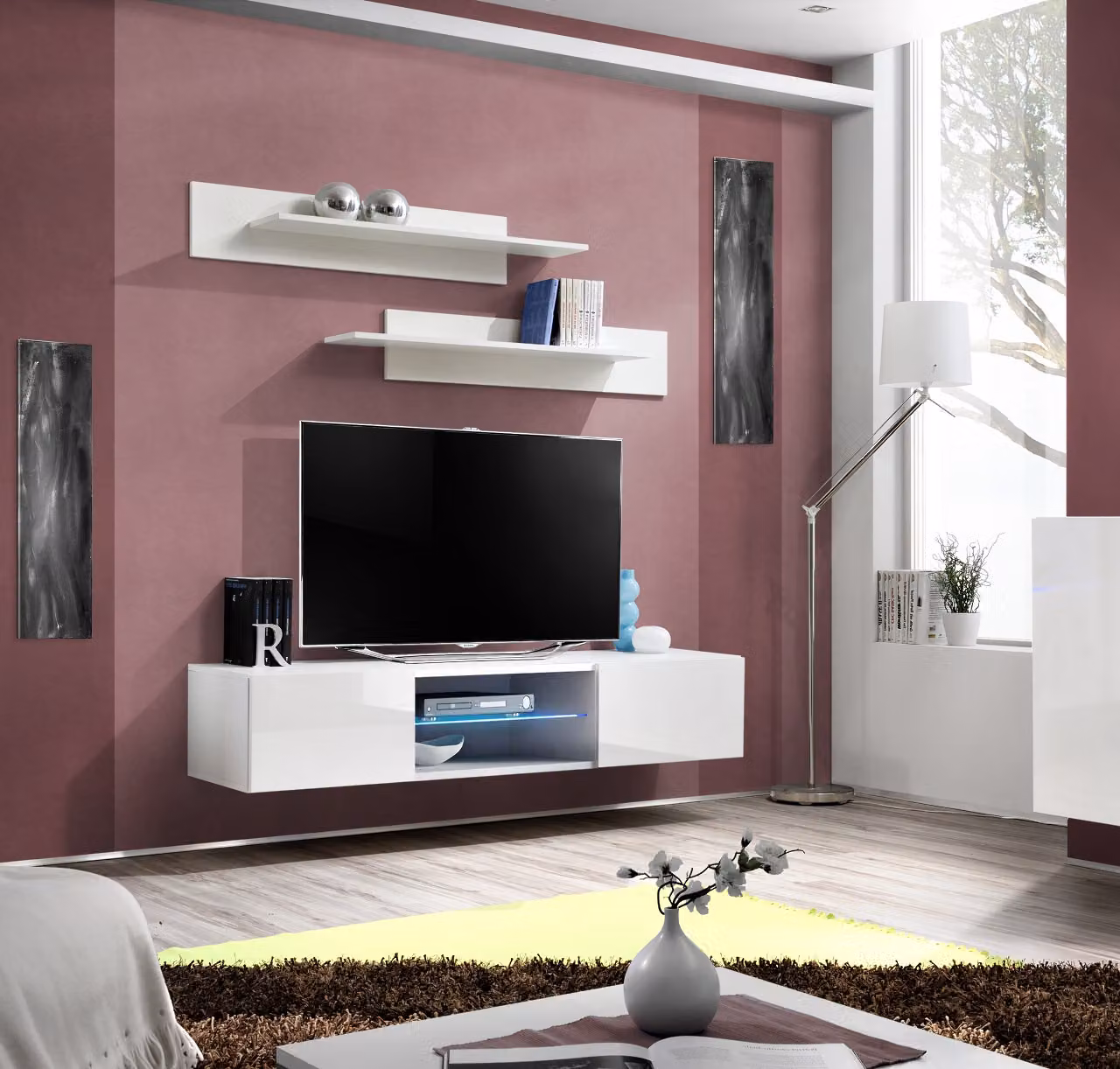 Tavolino per TV FREYA - bianco