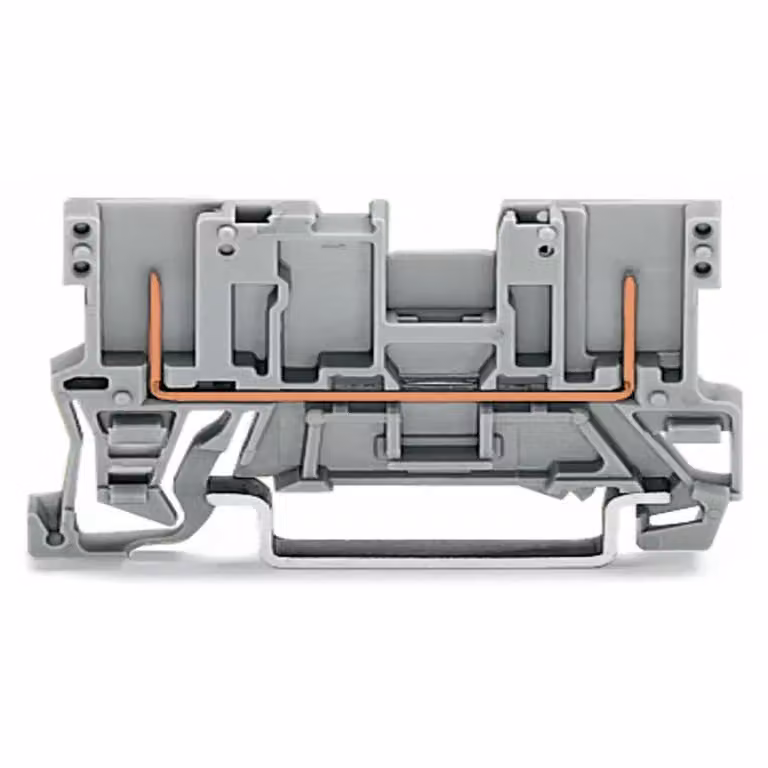 Morsetto base WAGO a 2 poli; per guida di montaggio 35 x 15 e 35 x 7,5; grigio 769-156