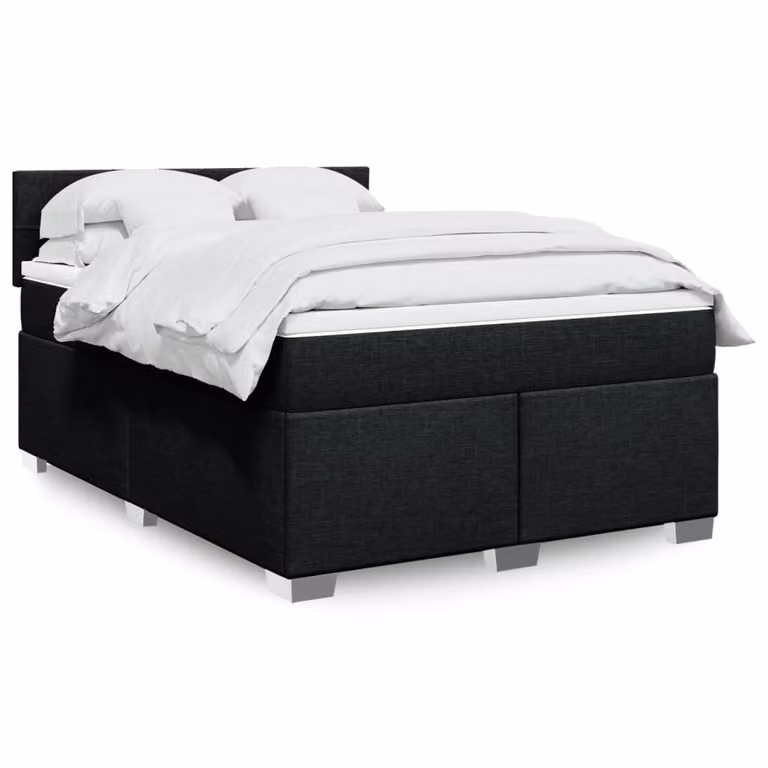 Maison Exclusive - Letto boxspring con materasso nero 140x190 cm Tessuto