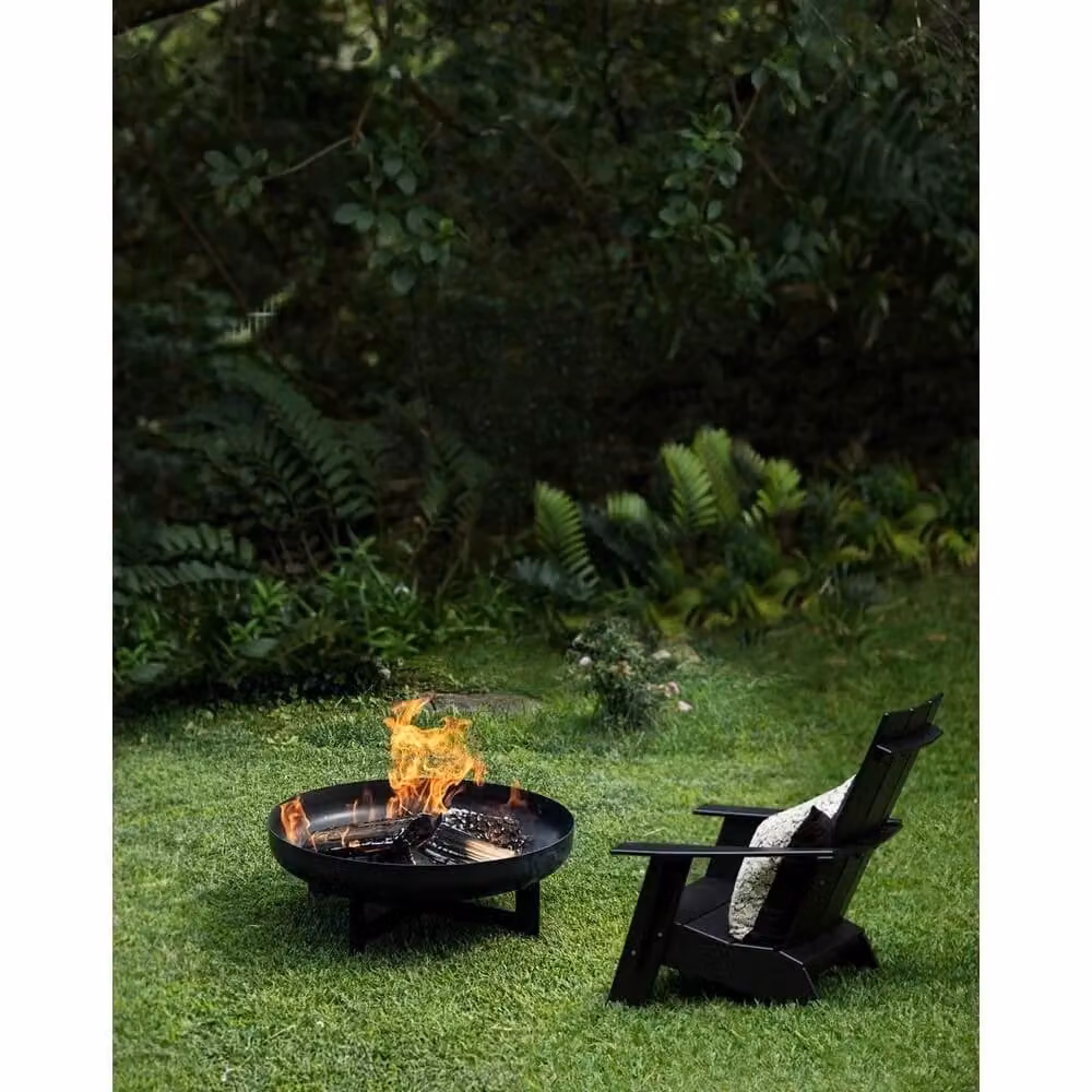 Braciere da esterno di design in acciaio nero ARVEN L: 50 cm, H: 21 cm – 2