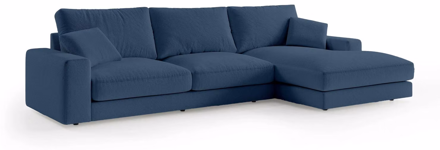 Divano angolare Harvesty, lato destro, colore grigio antracite
