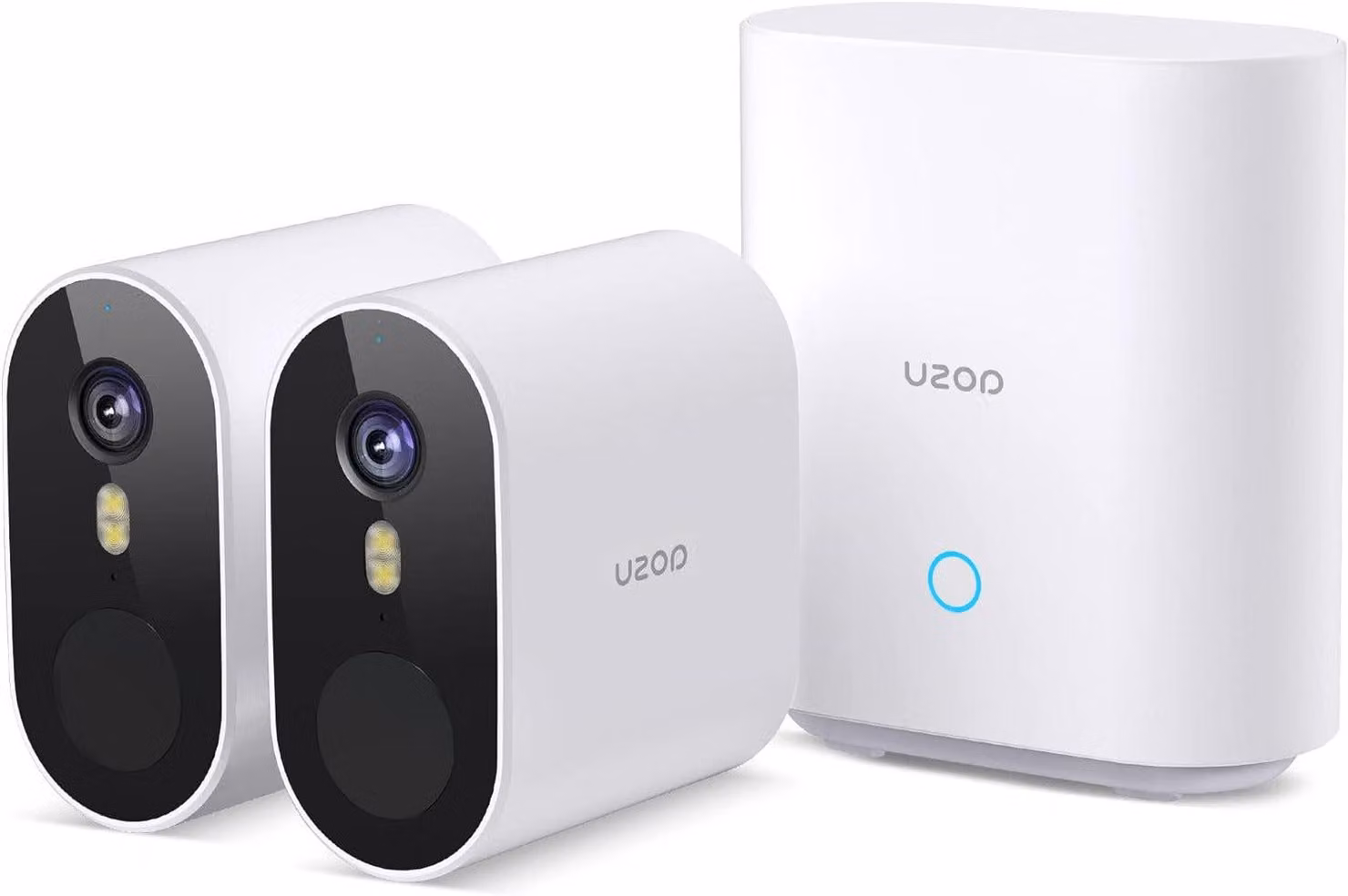 Telecamera di sicurezza esterna - Telecamera wireless - 5MP Ultra HD - Angolo di visione di 166° - Bianco