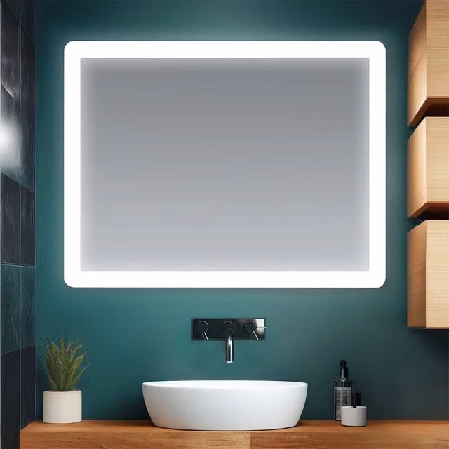 Specchio rettangolare con luce LED naturale Feridras L: 70 cm, H: 100 cm