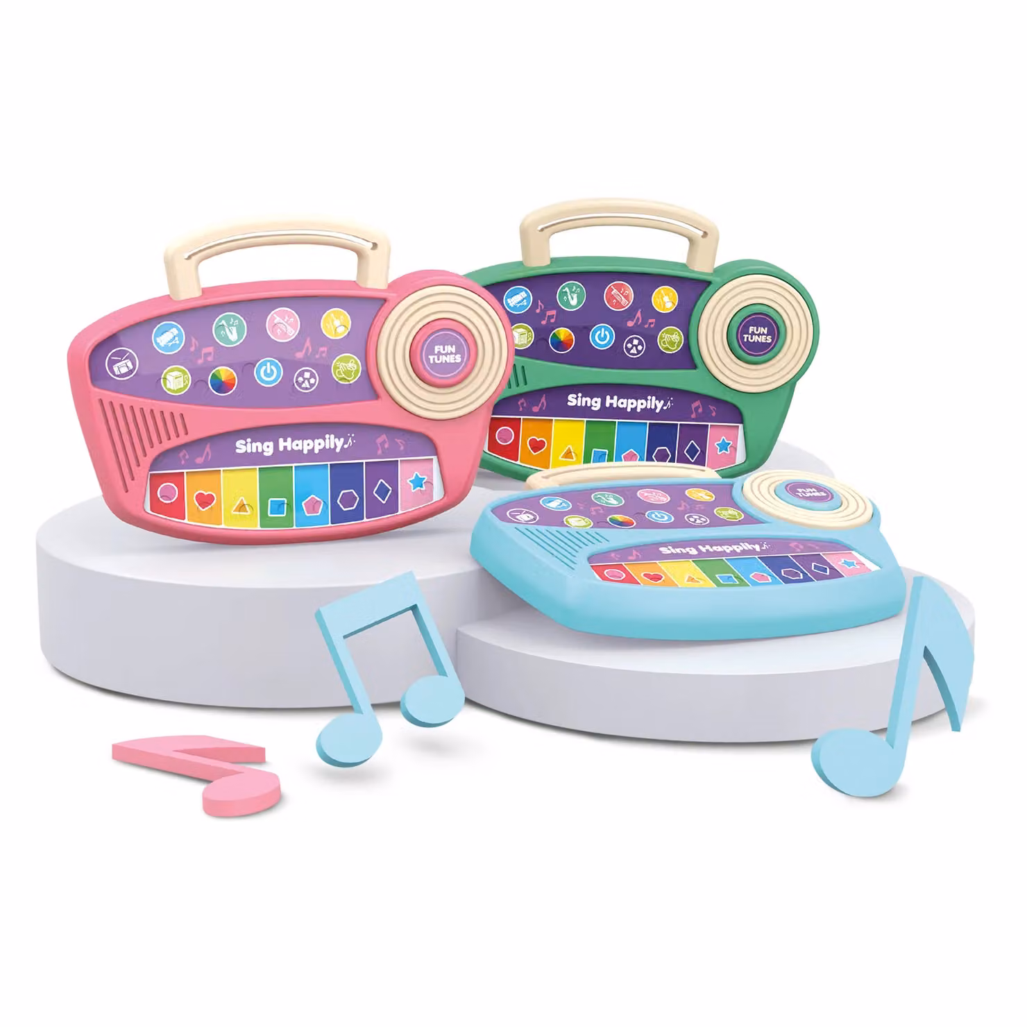 TU GIOCHI Tastiera Arcobaleno Musicale Multicolore per l'Apprendimento Sensoriale e Cognitivo dai 6 Mesi in su