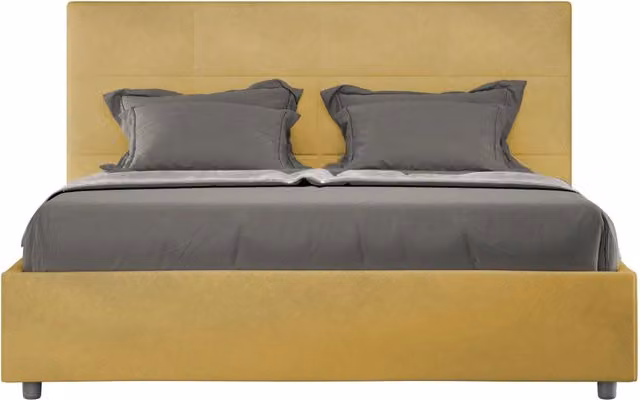 Letto Matrimoniale Francese 140x210 cm Senza Rete Mika Ocra