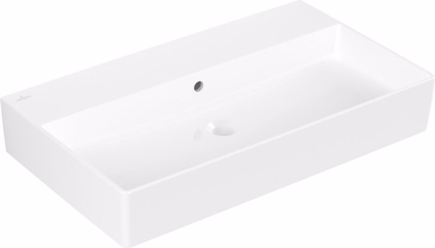 V&B Memento 2.0 lavabo 80x47cm, con sfioratore, bianco alpino C-plus