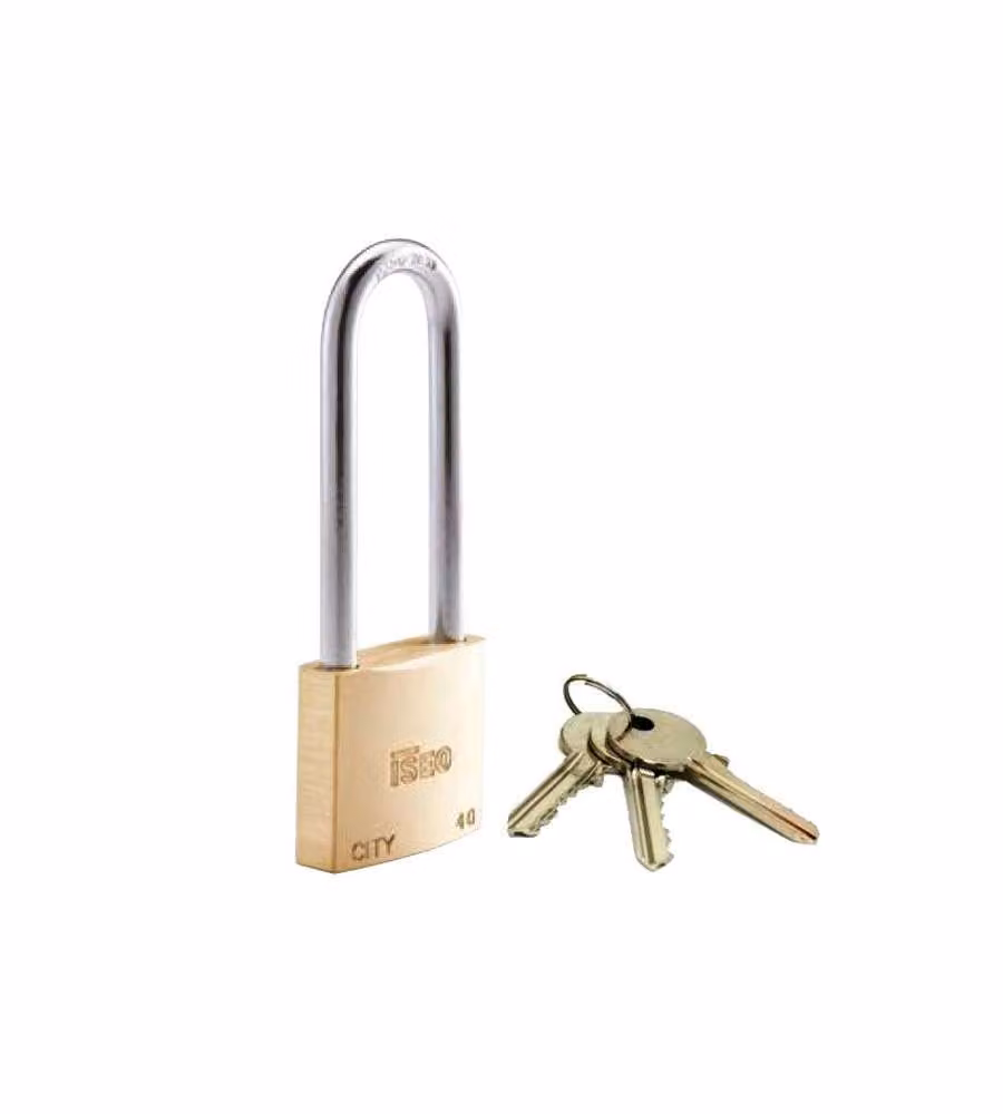 Lucchetto Ottone Mm 40 Arco Lungo City Iseo