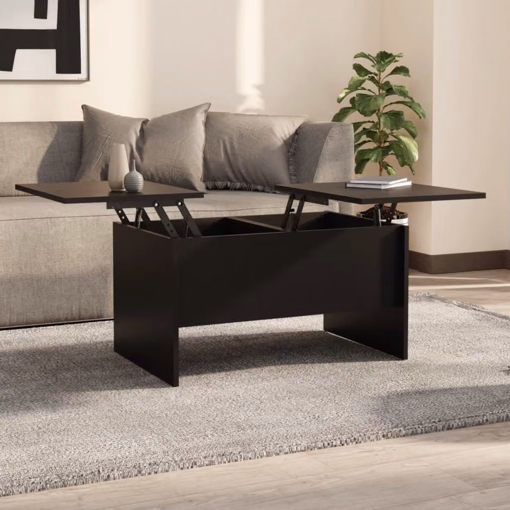 Maison Exclusive - Tavolino nero 80x50x42,5 cm in materiale composito
