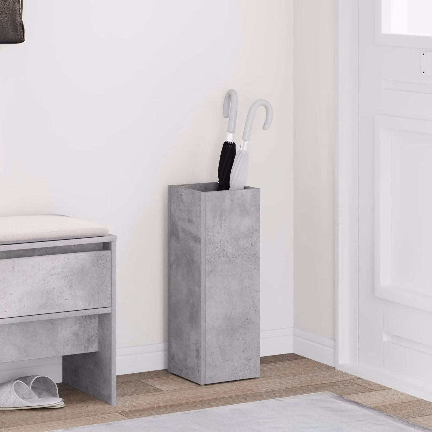 vidaXL Supporto per Ombrellone Grigio, L/P/H: 20 x 20 x 55,5 cm