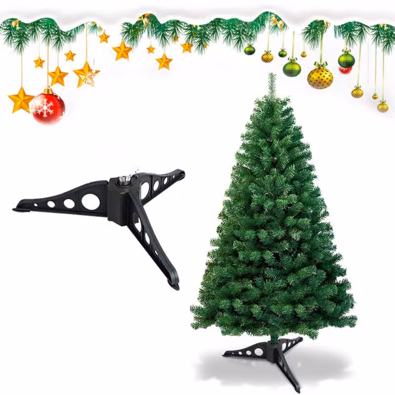 Jayseuw 120cm albero di Natale artificiale, albero di Natale con supporto in metallo, albero di Natale 220 punte aghi in PVC, albero di Natale artificiale sistema pieghevole verde