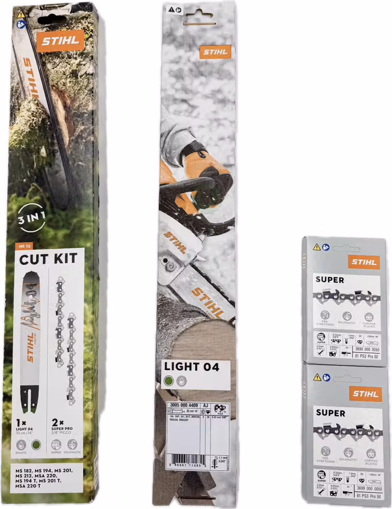 Kit Di Taglio Stihl 15 Msa220,Ms194,Ms182,Ms212,Ms201T, 30050004409 + 36990000050
