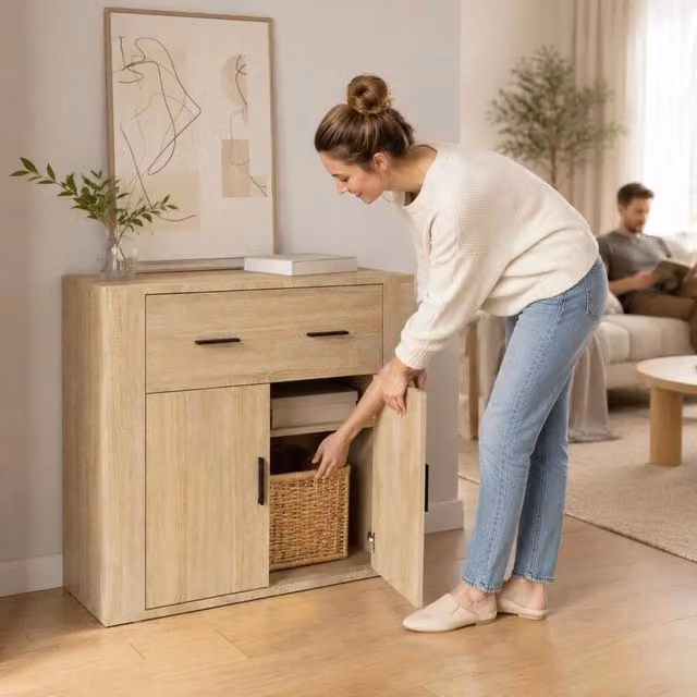 Sideboard Sonoma Oak 80x33x70 Cm Wood Material