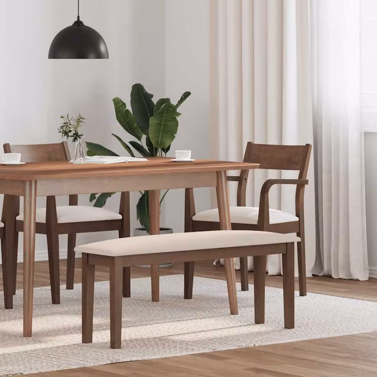 Panca moderna vidaXL in legno marrone per cucina e sala da pranzo, L: 110 cm