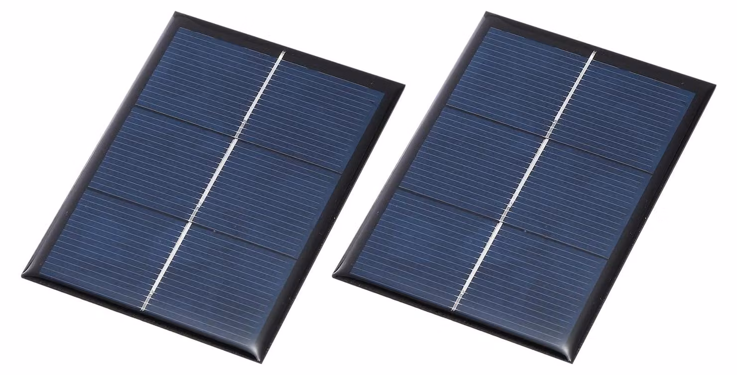 2 mini pannelli solari da 1,5 V, 0,45 W, 300 mA, policristallini, per progetti fai-da-te