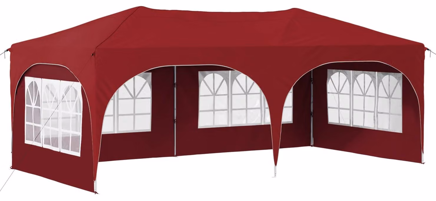Tenda per feste a pop-up 575 x 288 x 245 cm Borgogna
