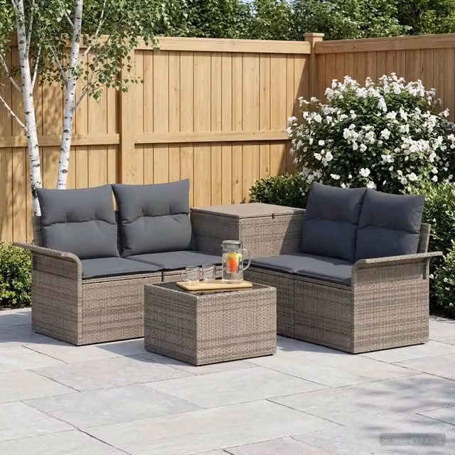 Set di divani 6 pz 4 posto Grigio e Grigio Scuro 3447082