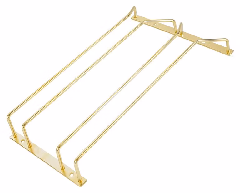 Portabicchieri da 35,5 cm, per la cucina, color oro, con 2 ripiani, da montare sotto il mobile