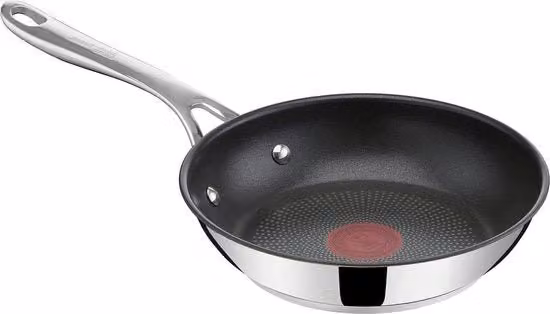 Padella antiaderente Tefal in acciaio inossidabile color argento, diametro 20 cm, compatibile con induzione