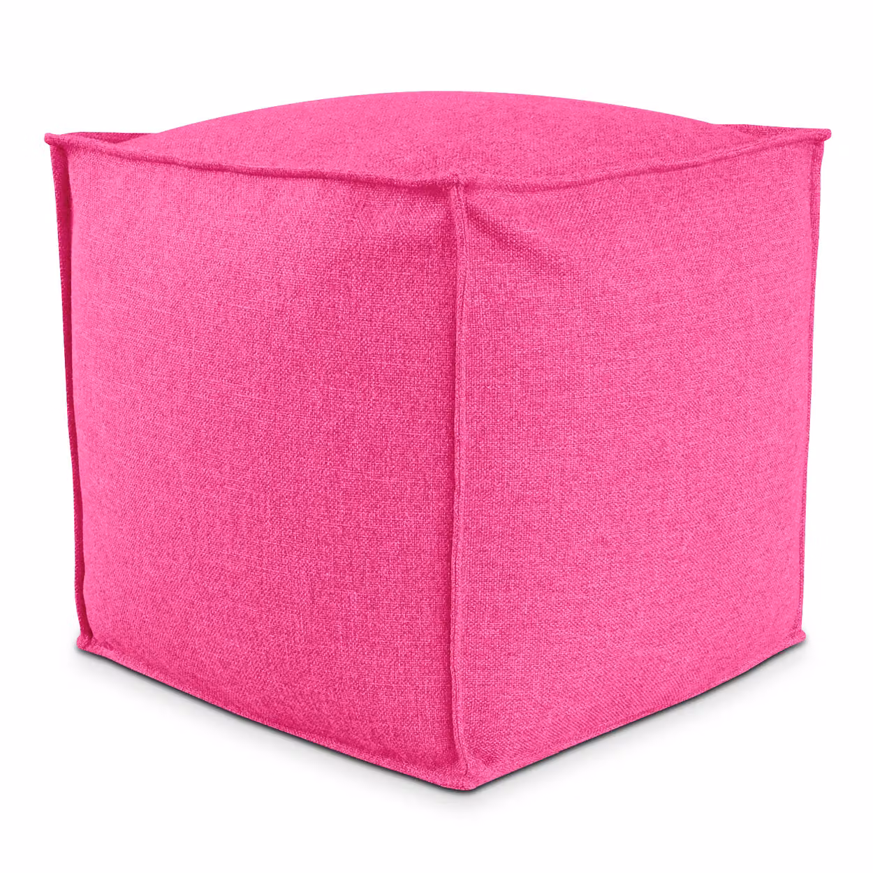 POUF QUADRATO PIUMA 100x100 cm Fuxia
