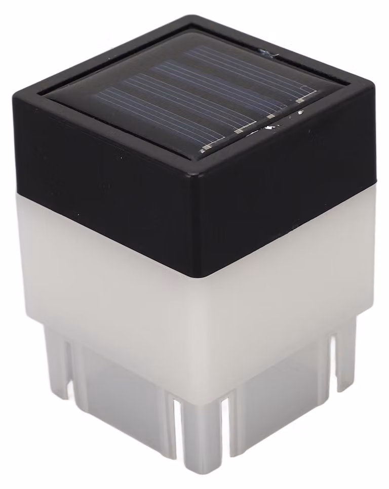 Lampada da palo solare a LED, illuminazione per recinzioni a energia solare, tonalità giallo caldo, ideale per terrazze da giardino