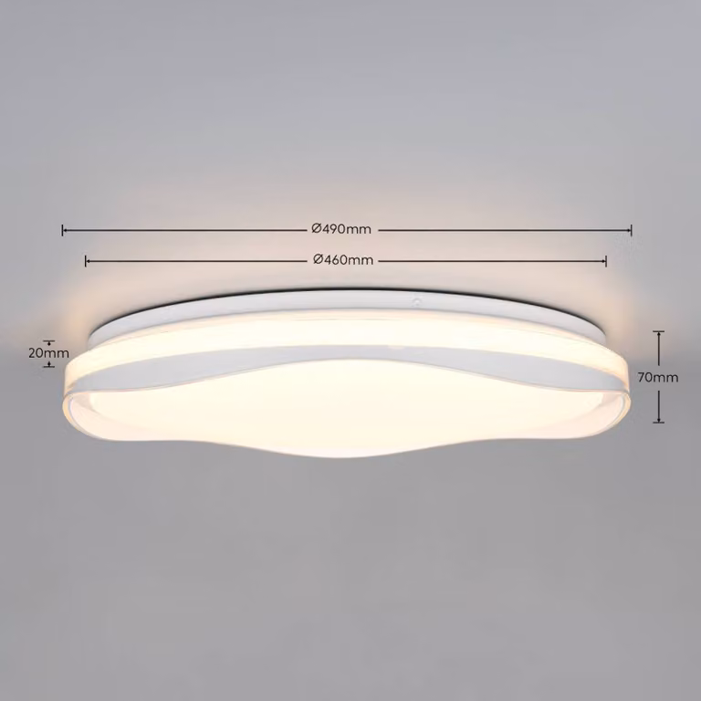 Reality Leuchten Plafoniera soffitto Pavo, dimmerabile, Alluminio / Grigio / Zincato, Soggiorno / Sala da pranzo, Plastica, Moderno, Plafoniera