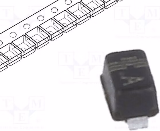 20 diodi: raddrizzatore, 4 ns, montaggio superficiale (SMD), 85 V, 250 mA. Confezione: bobina. BAS516, diodo universale
