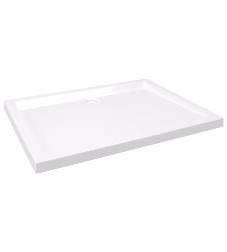 Piatto doccia rettangolare vidaXL in plastica bianca L: 70 cm, P: 90 cm – 2