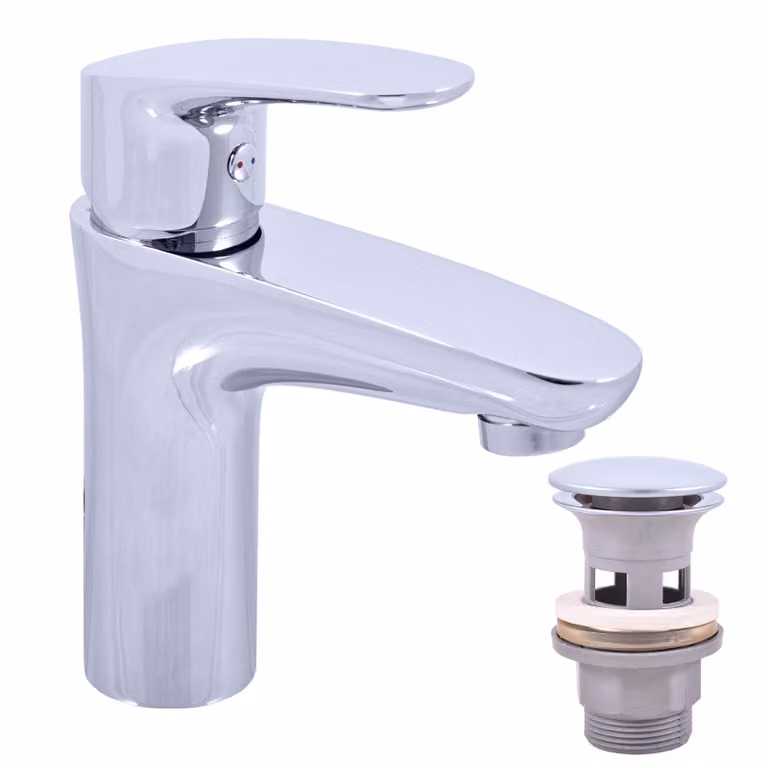 Slezák-RAV Miscelatore per lavabo Slezák RAV Amur AM727 Colore: cromo - uscita in metallo MD0483, Dimensione: 1/2''