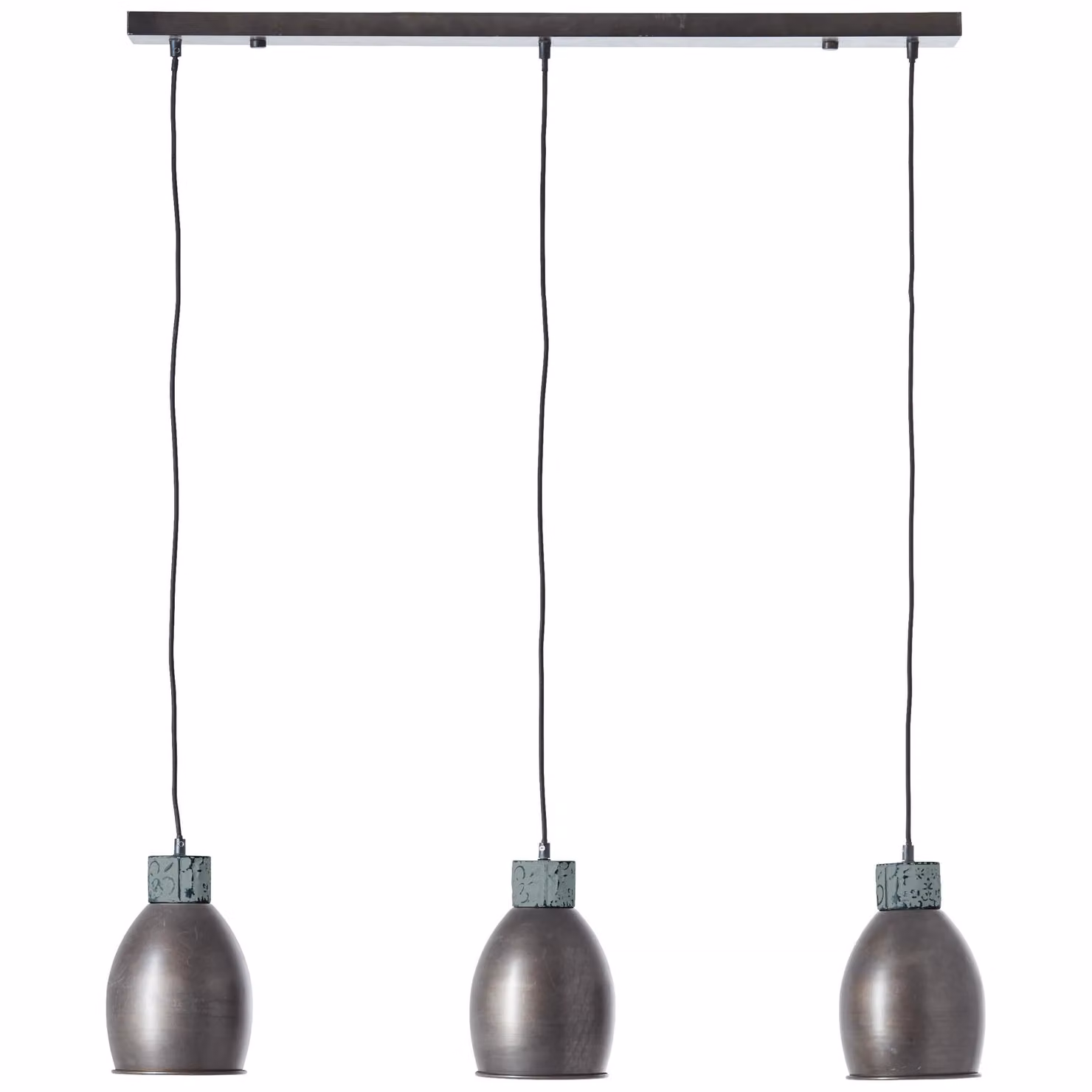 Lampada a sospensione Lapas 3flg acciaio nero/grigio