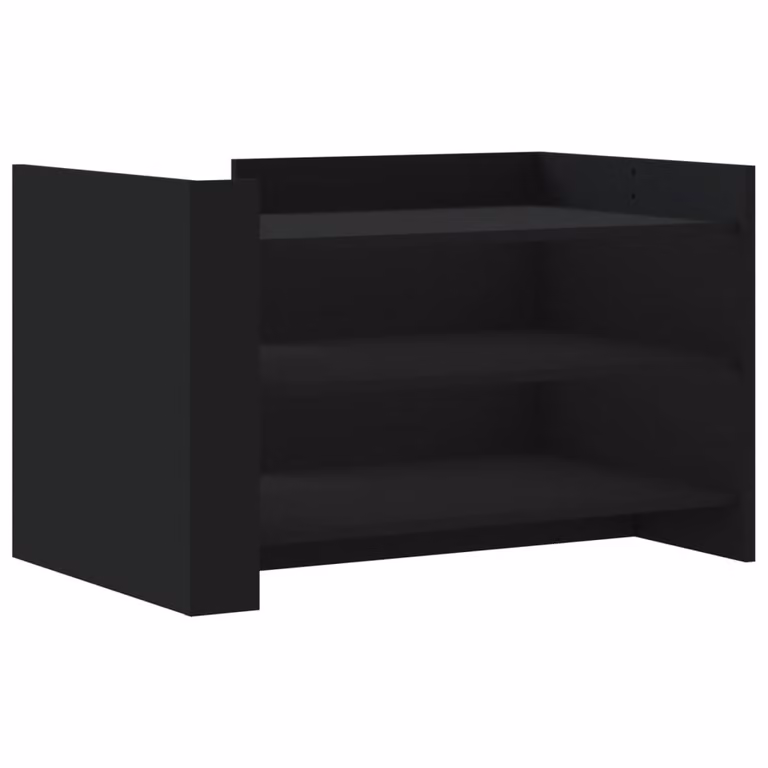 Tavolino da Salotto Nero 80x50x50 cm in Legno Multistrato