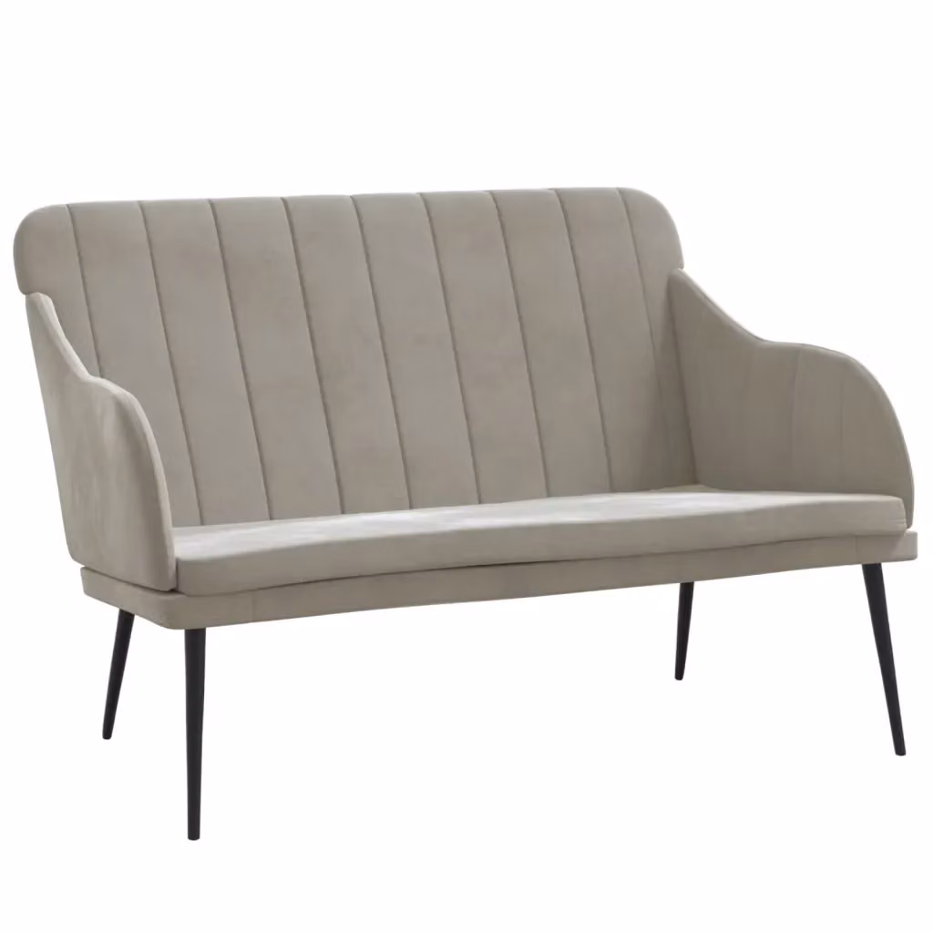 Panca-Sgabello Design Mania in Velluto Grigio L: 110 cm, P: 76 cm, H: 80 cm – 2