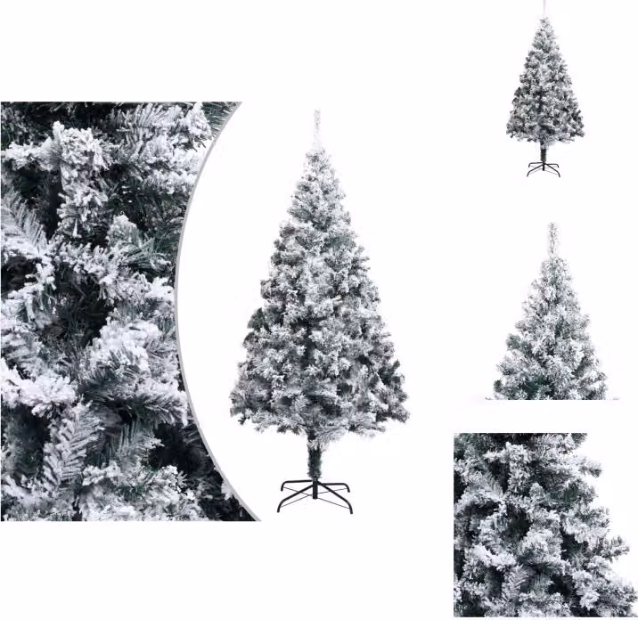 vidaXL Albero di Natale artificiale con neve verde 240 cm PVC - Alberi di Natale