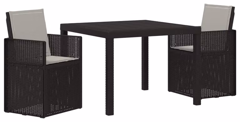 Set da Pranzo per Giardino 3 pcs Antracite e Grigio chiaro PP