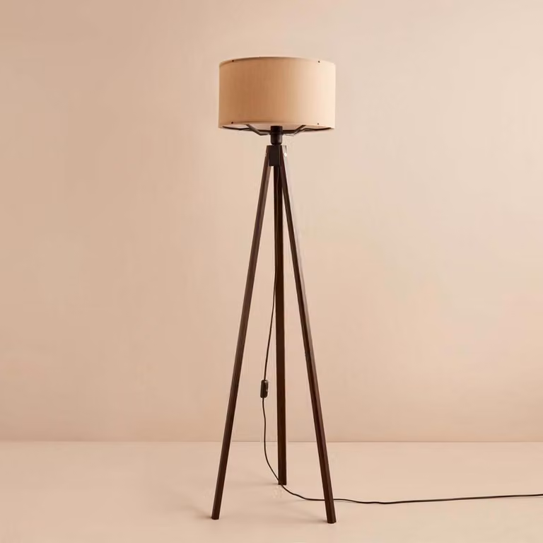 Opviq, AYD-3454, lampade da terra, visone, tessuto, 21 x 21 x 140 cm